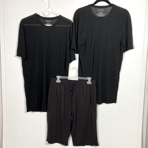 Tommy John Black Apparel 2 Second Skin Shirts 1 pair shorts size medium
